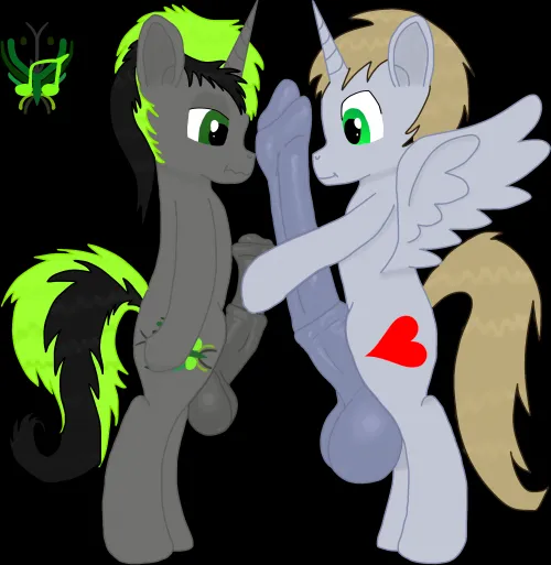 Emperor Bigpip and Midnight Melody frotting (OC)