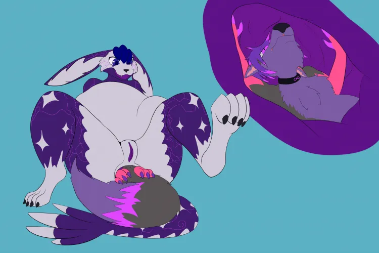 {Image} Fox found himself a little stuck (Mine and ZZinaris OCs) (Artist: LeafySnivy)