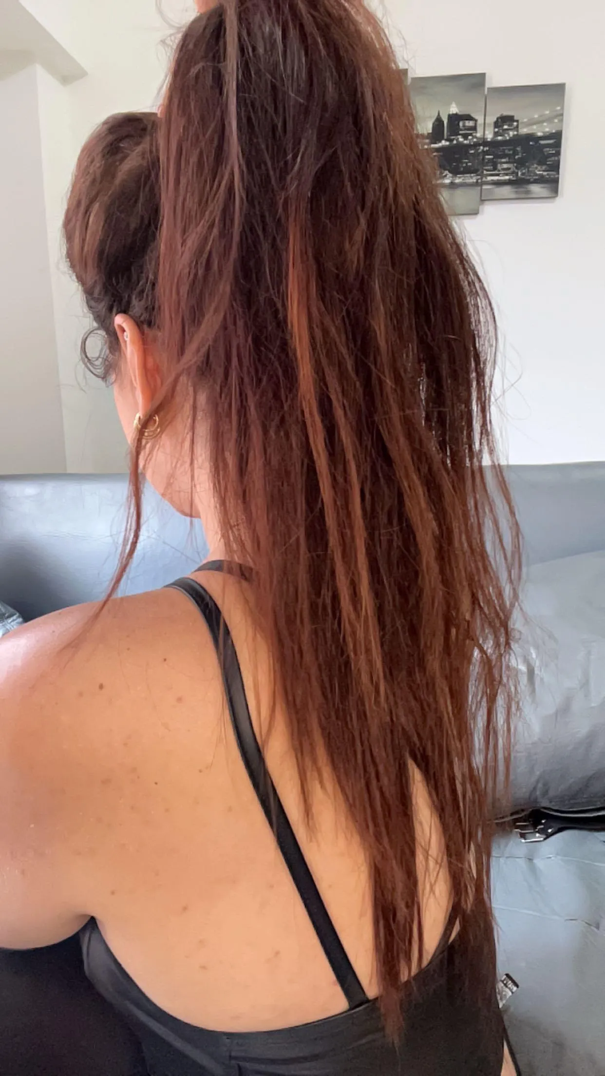 So imposing my ponytail