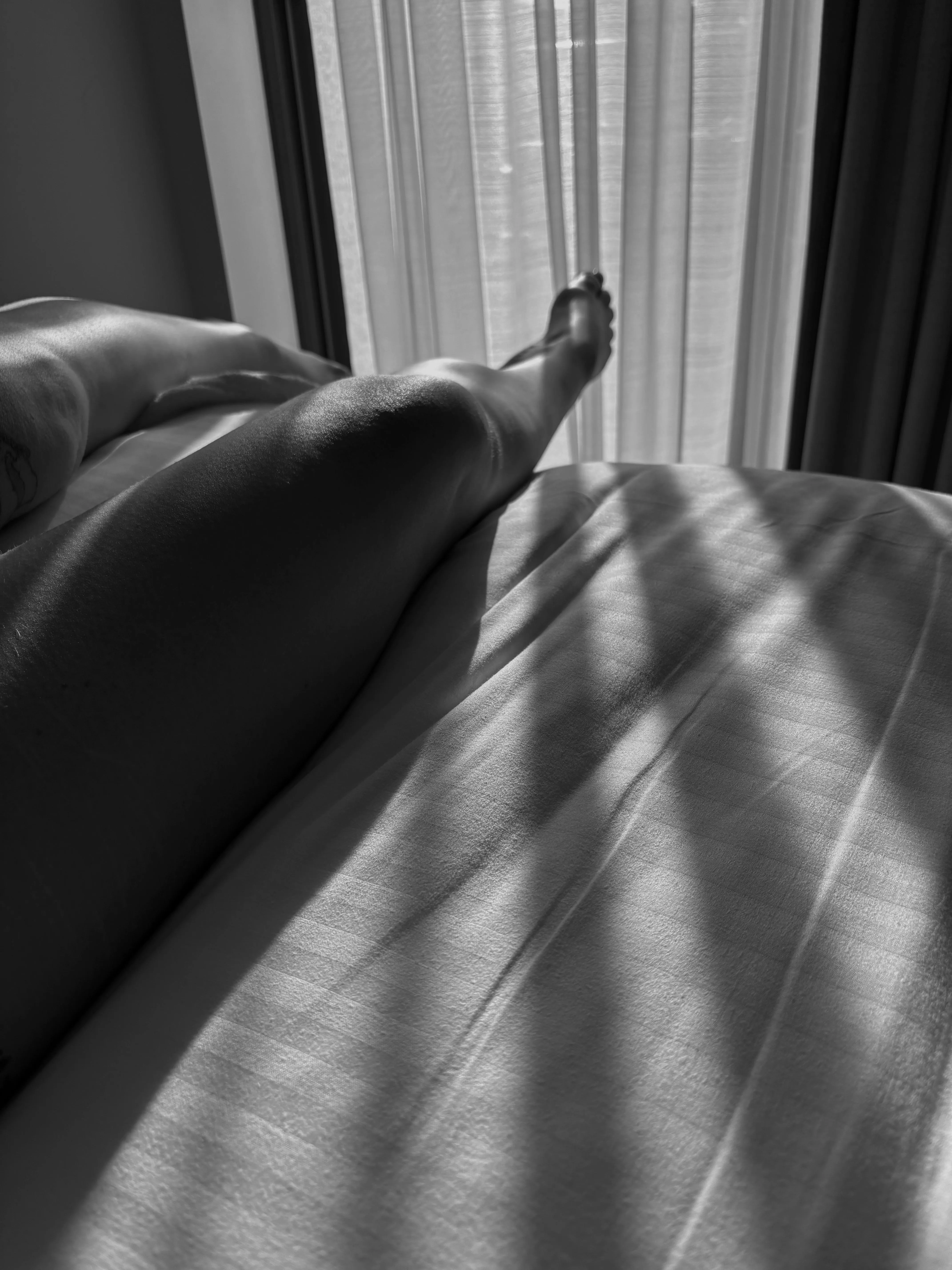 That feeling of being nude in crisp fresh sheets