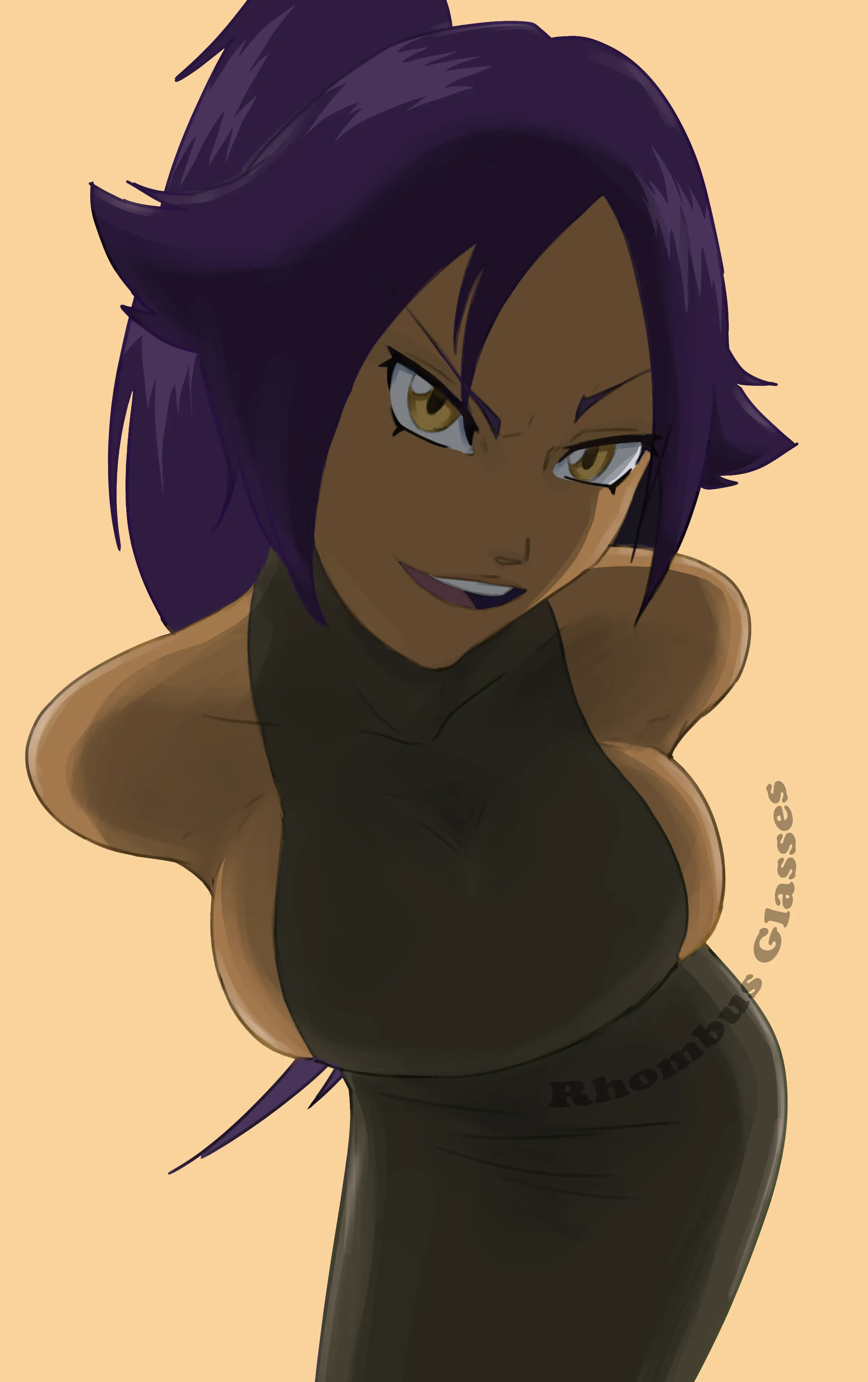 Yoruichi in a Tight Dress (RhombusGlasses)