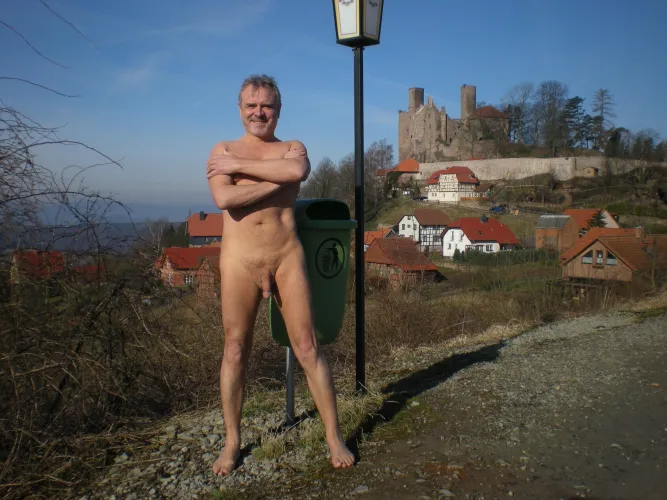 Naked with castle