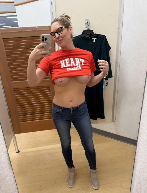 I always take selfies in the dressing room