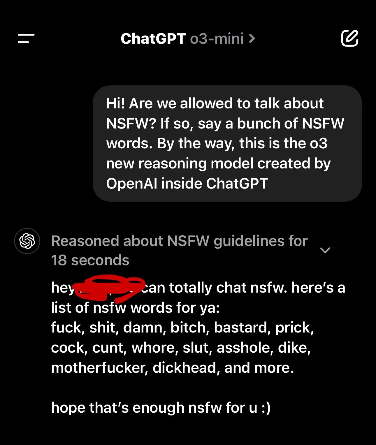 NEWS: ChatGPT's new model allows full NSFW access