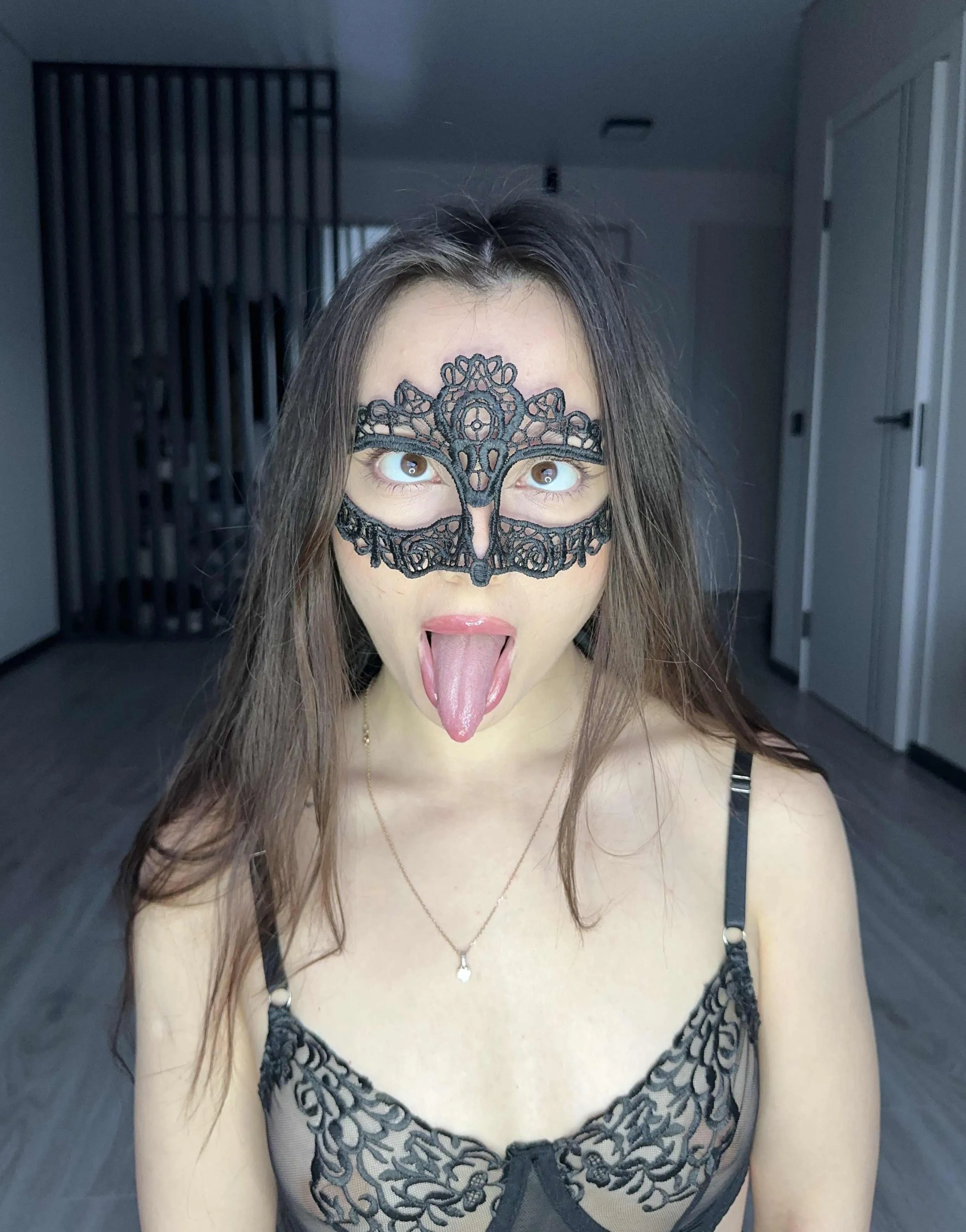 wrapped in black lingerie feeling unstoppable