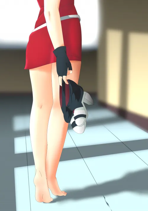 Appreciating Sarada's legs