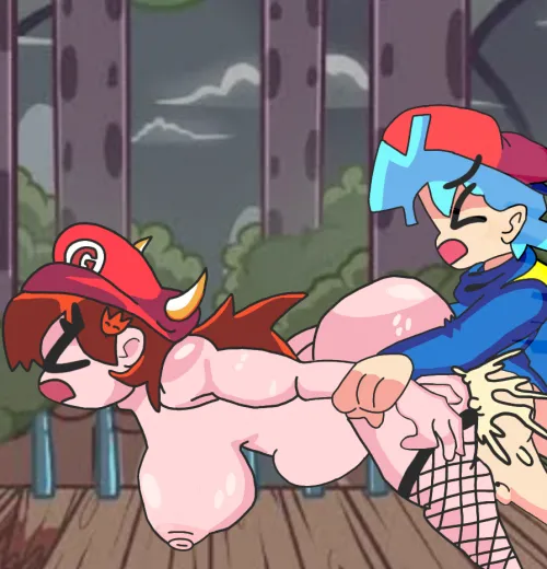 BF GF fucking in the dark forest