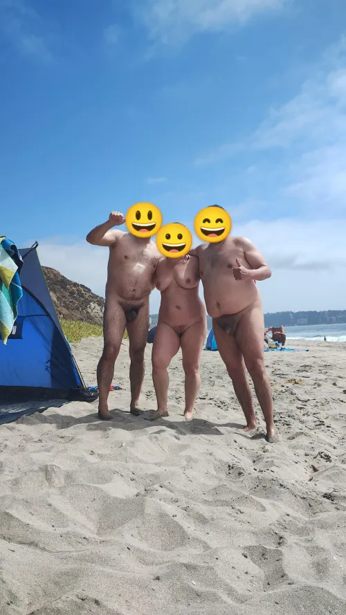 Friends at the nude beach!