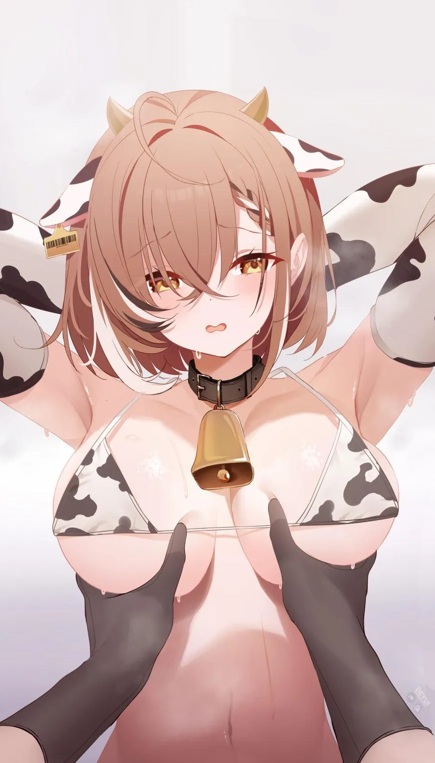 Grabbing Mumei's milkers [Hololive]