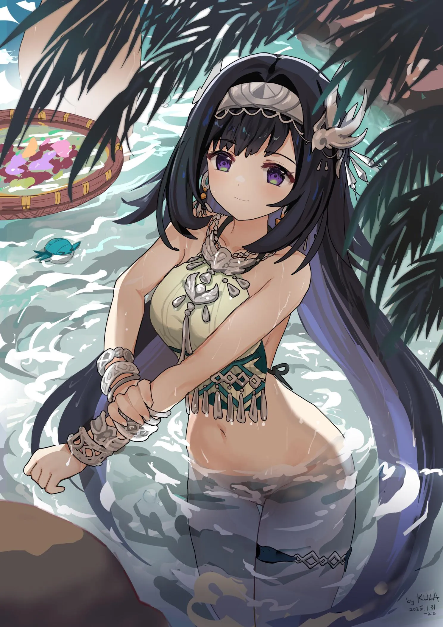 Lanyan taking a bath