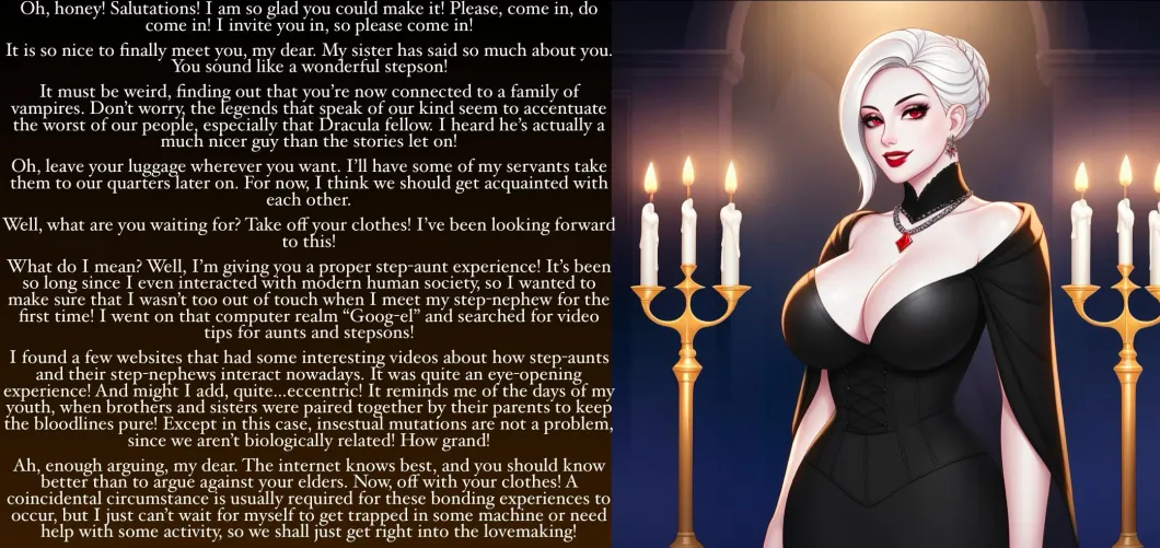 She’s a little confused, but she’s got the spirit [vampire] [step-family] [watching porn for the story(or research in this case)] [internet illiteracy] [minor confusion] [imminent sex]