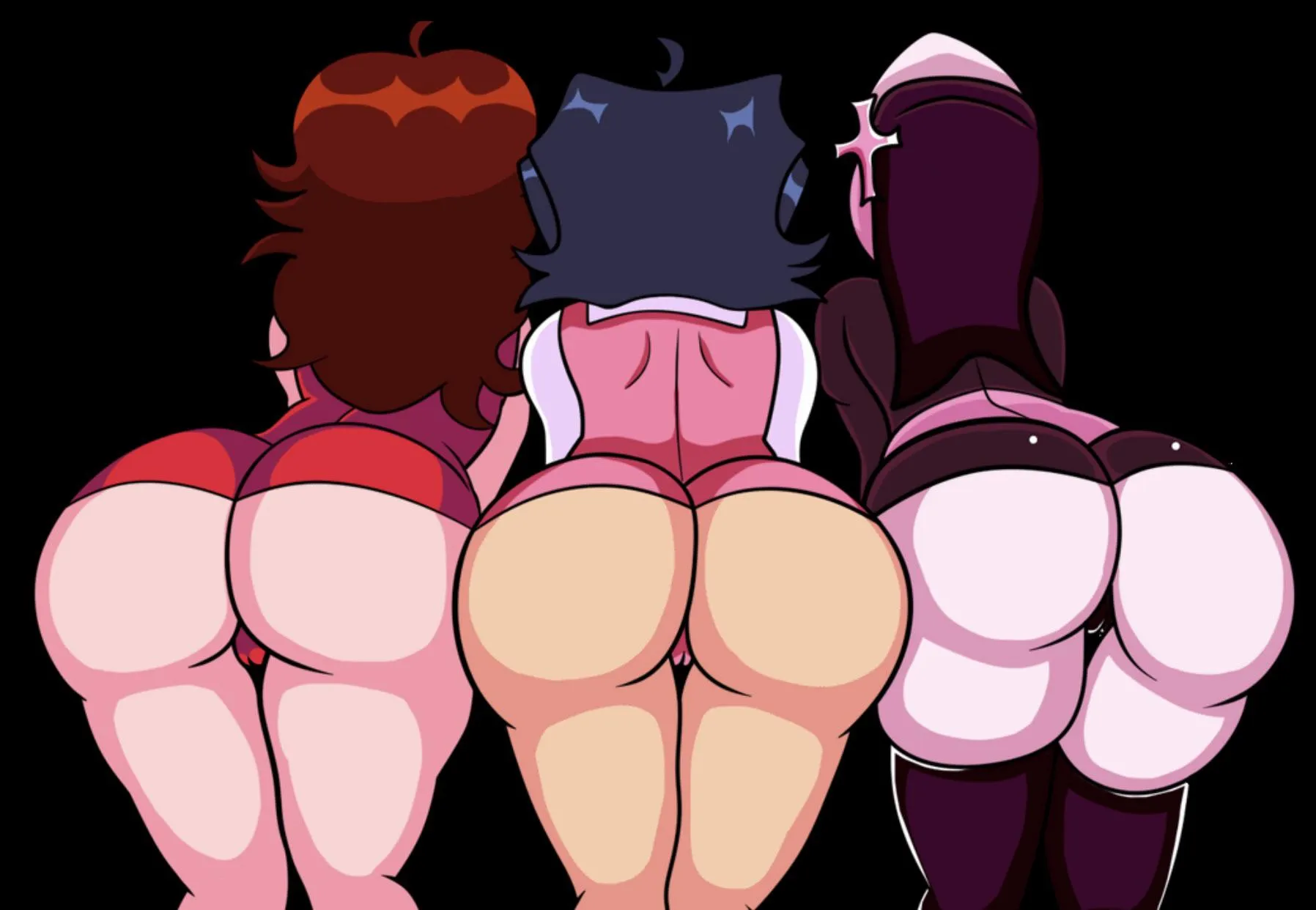 three asses