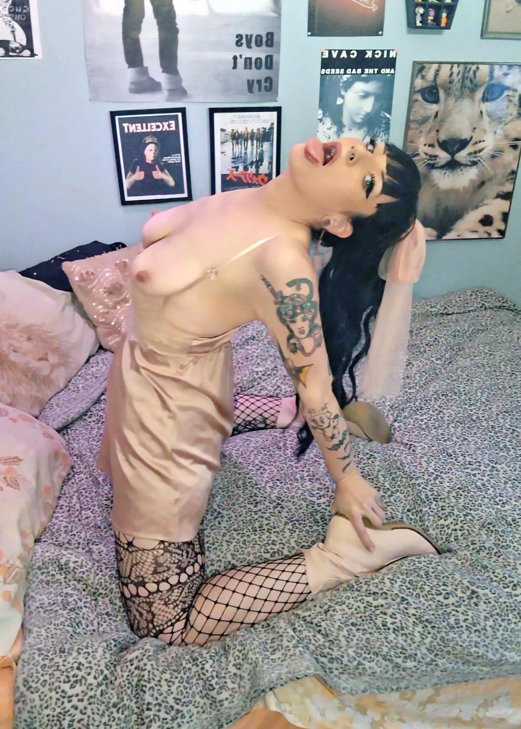 What do you think of fishnets and satin?