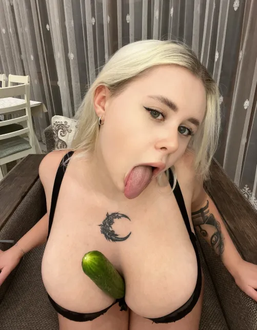 Will you put a cucumber in my mouth or your dick?