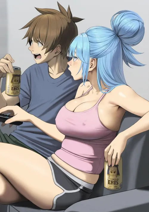 Aqua and Kazuma [Konosuba]