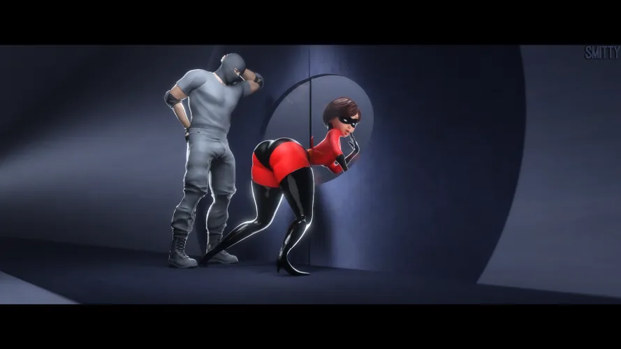 Elastigirl trapped with a good opportunity(Smitty34)
