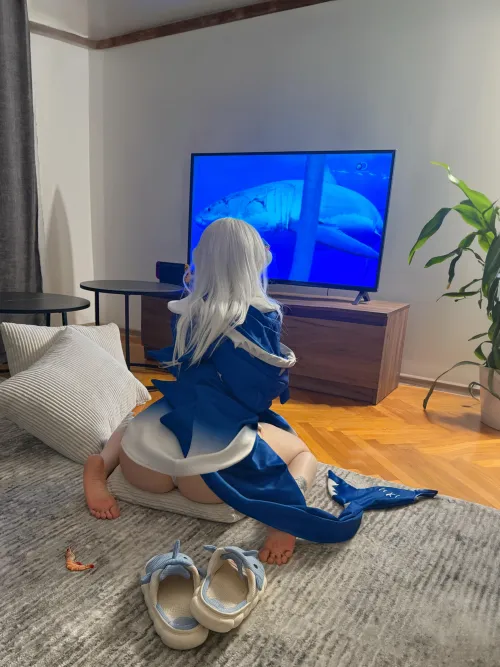 Gawr Gura cosplay by Neyrodesu