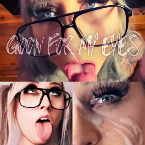 Goon for My Eyes: My pretty blue eyes, tongue tease & cum-kissed allure you can't resist