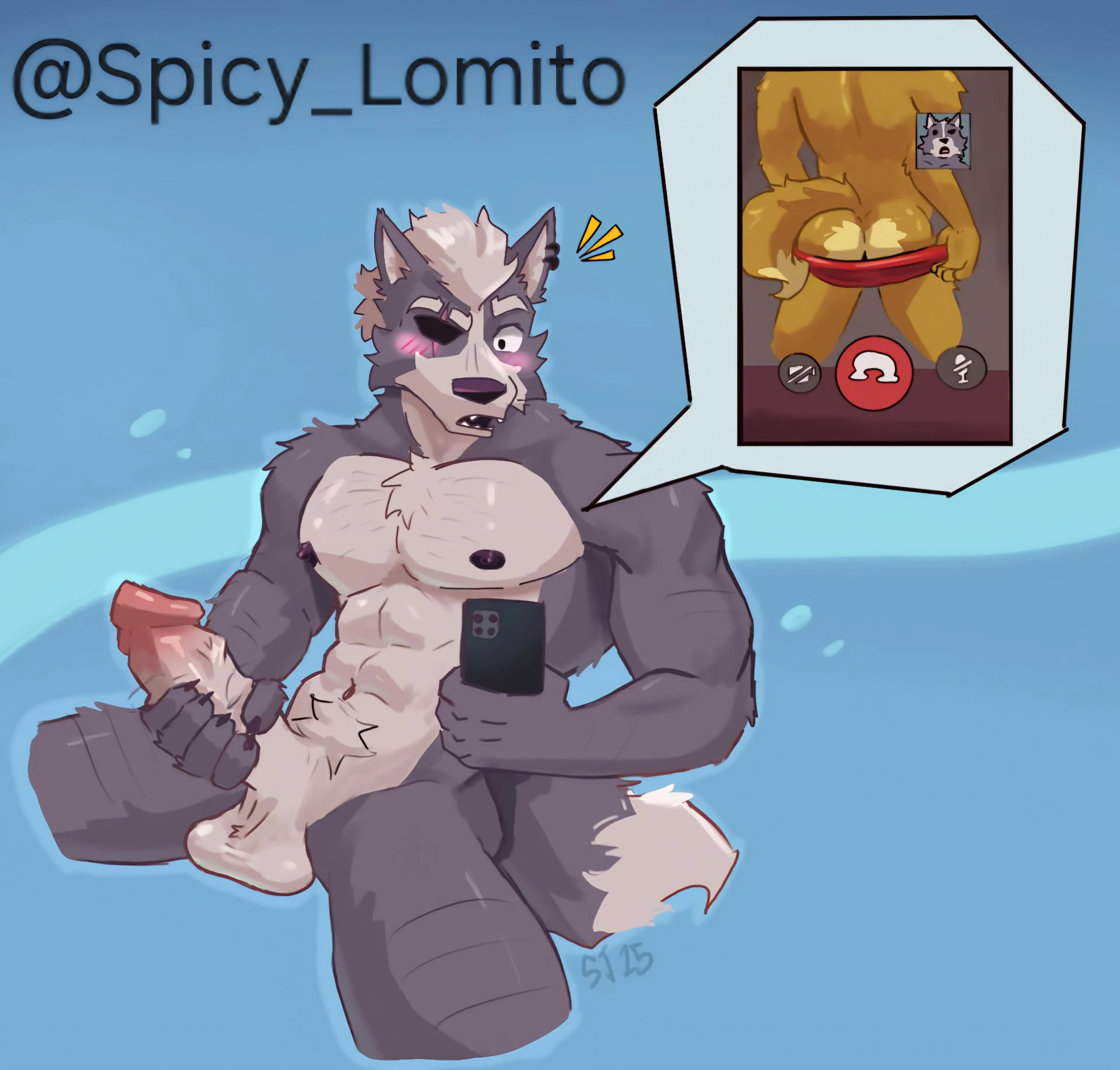 Long distance love with Wolf and Fox (@Spicy_Lomito)