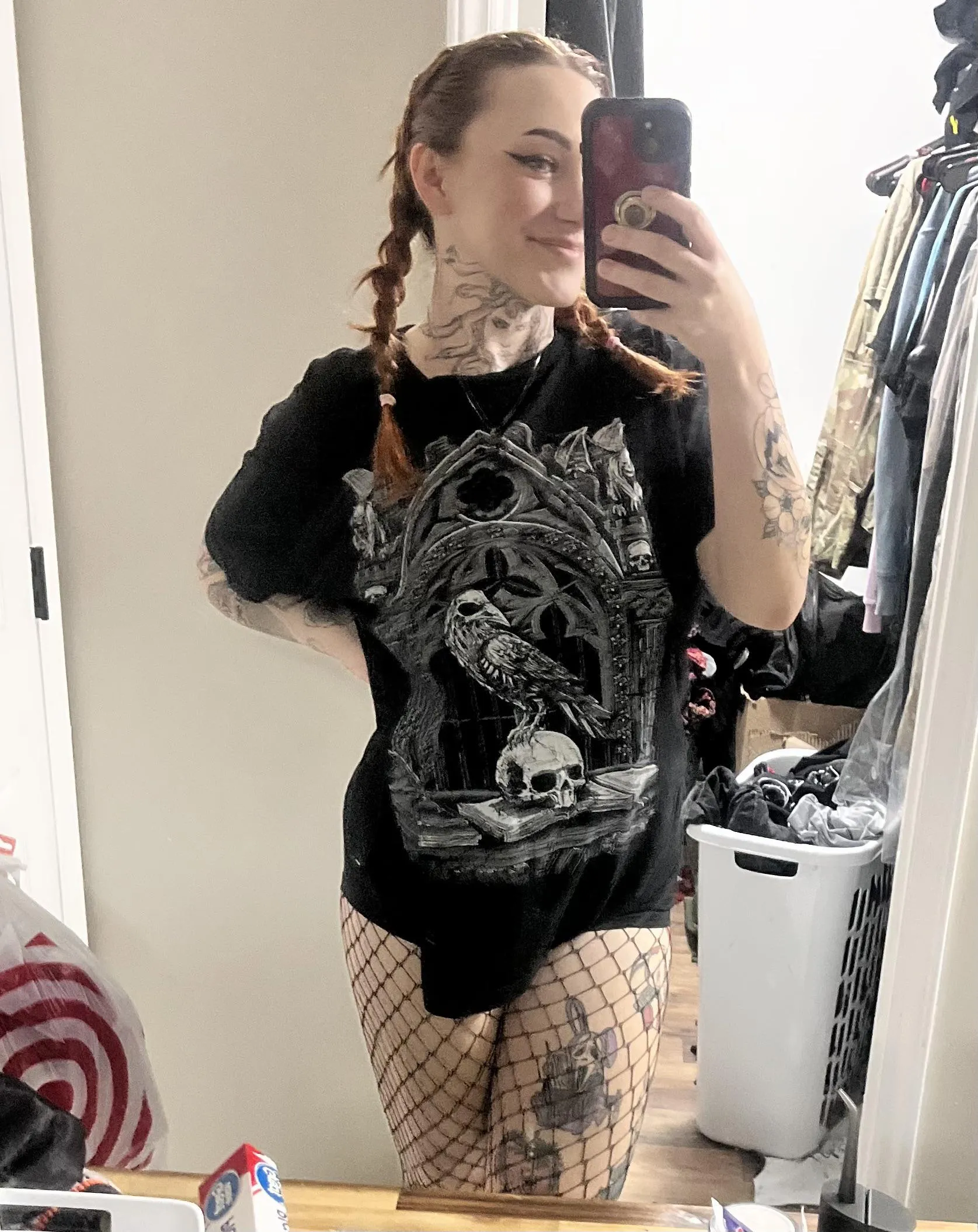 Maybe I’ll try fishnets with no panties next time