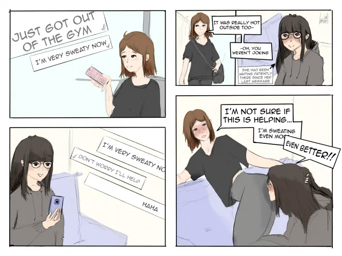 [OC] Tried to do a comic page after a year or so, need to get in the groove still :3 (by me, links in: https://linktr.ee/lidipon)