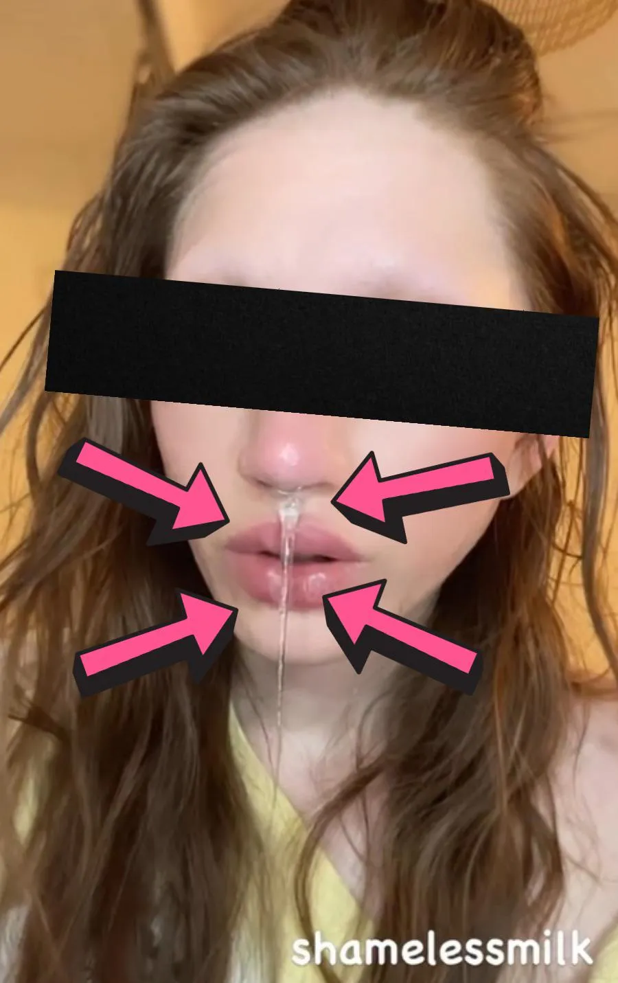 You can’t suck on my lips, but you can swallow my snot