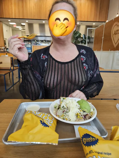 Always enjoy lunch out with hubby!