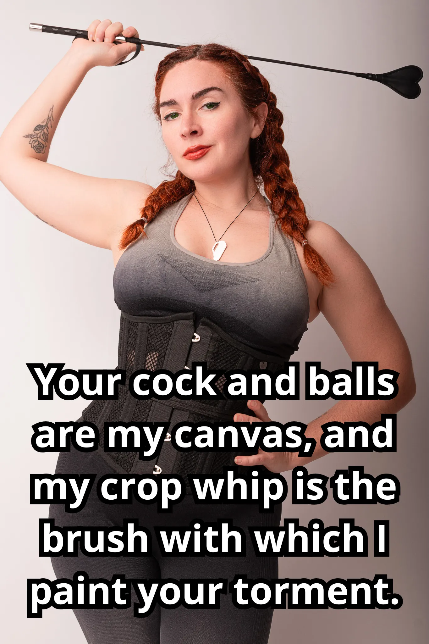 Each flick of my whip is a reminder of who holds the power in this dynamic. Beg for more, and I might just oblige. [No Imagefap]