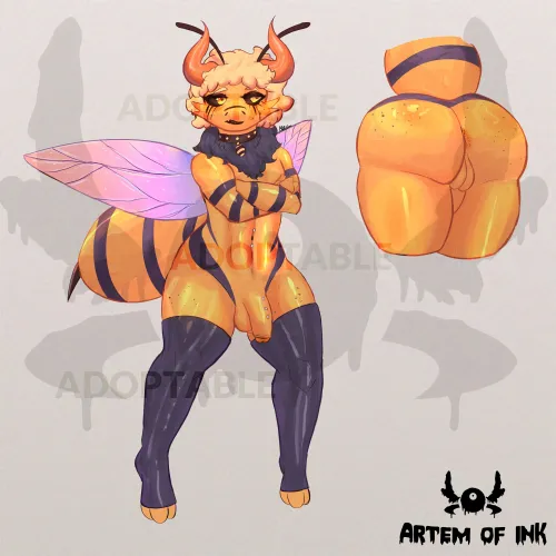 Goth Bee Kobold (Art by Me Artem Of Ink)