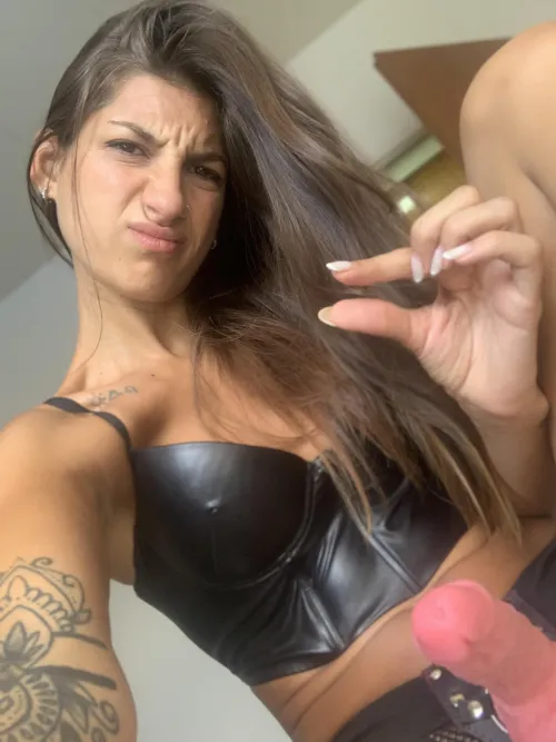 Guess I'll have to show you the size of a real dick huh?