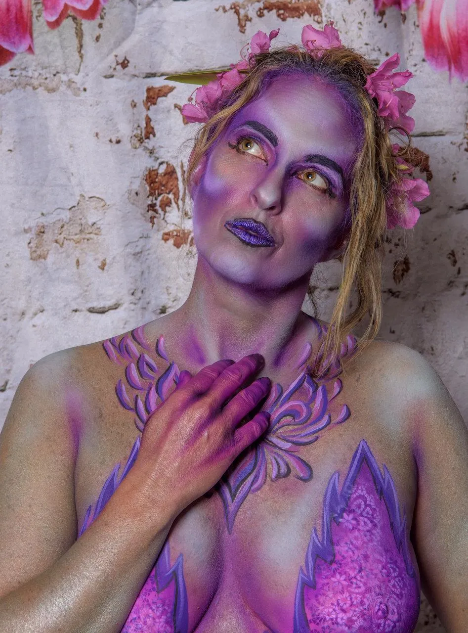 More from the Garden Fairie body painting. Dreaming of spring in the garden!