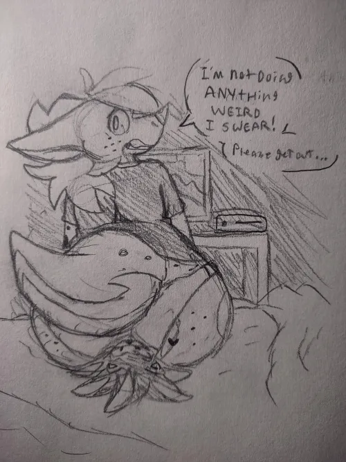 She crush the plush (rustyfoxdraws/me)