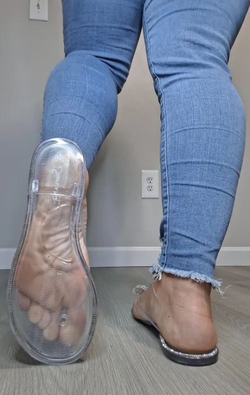 Your new favorite sandals still show off the wrinkles of my bare soles