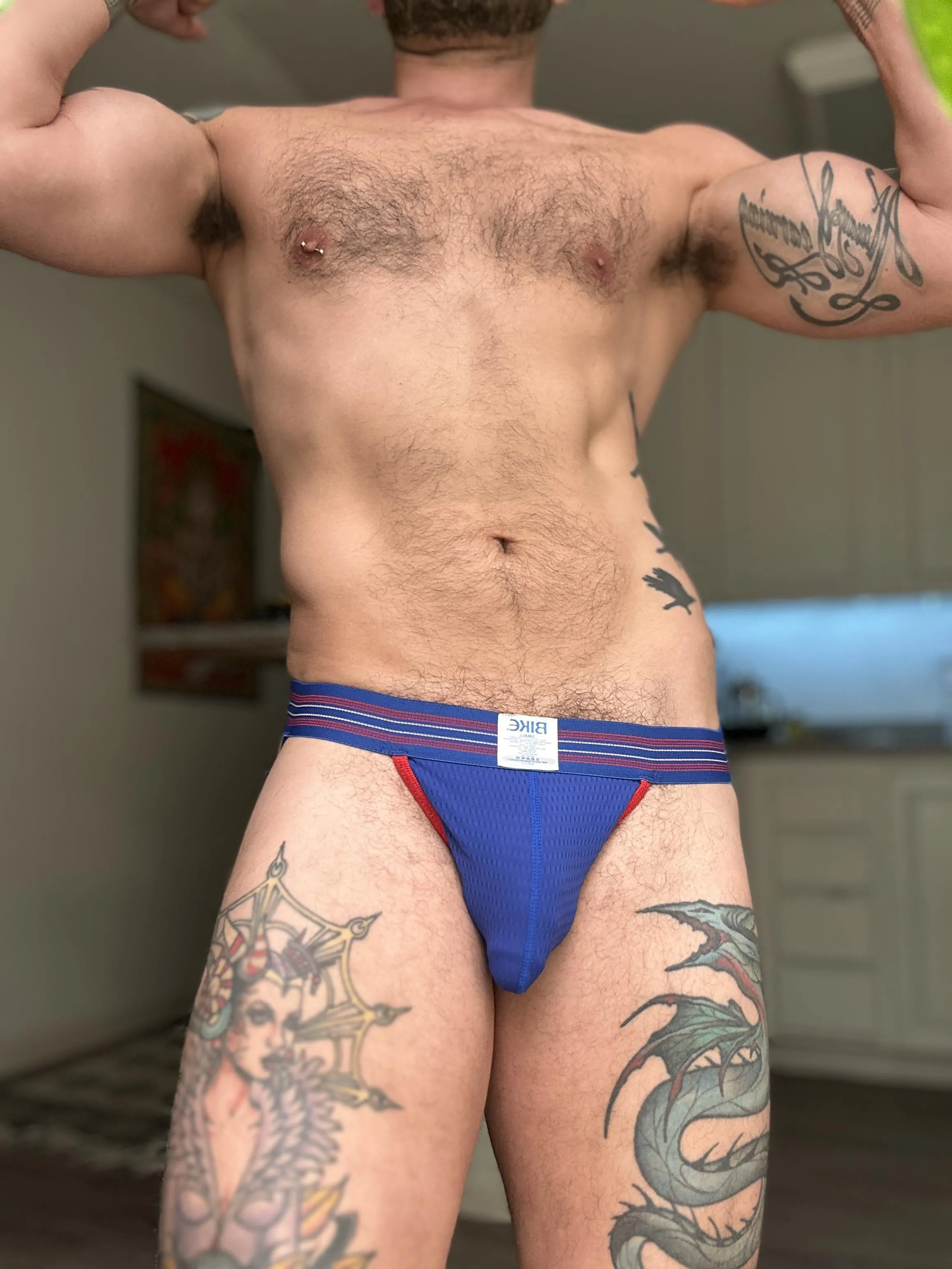 Blue bike jock