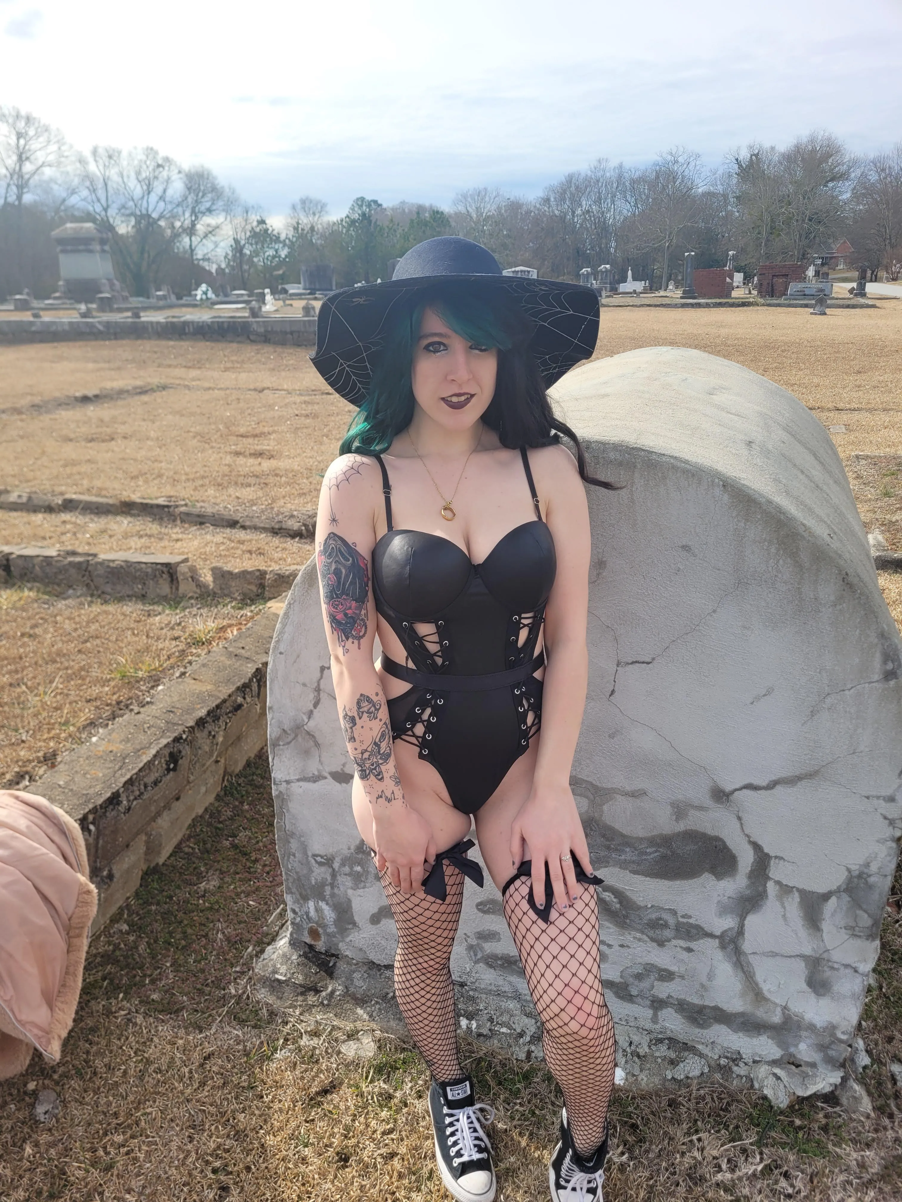 Chucks in the graveyard