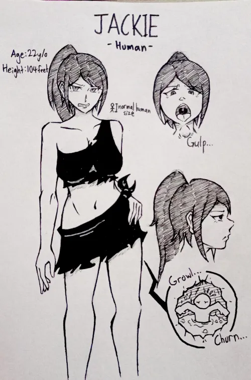 Felarya giantess OC - art by me