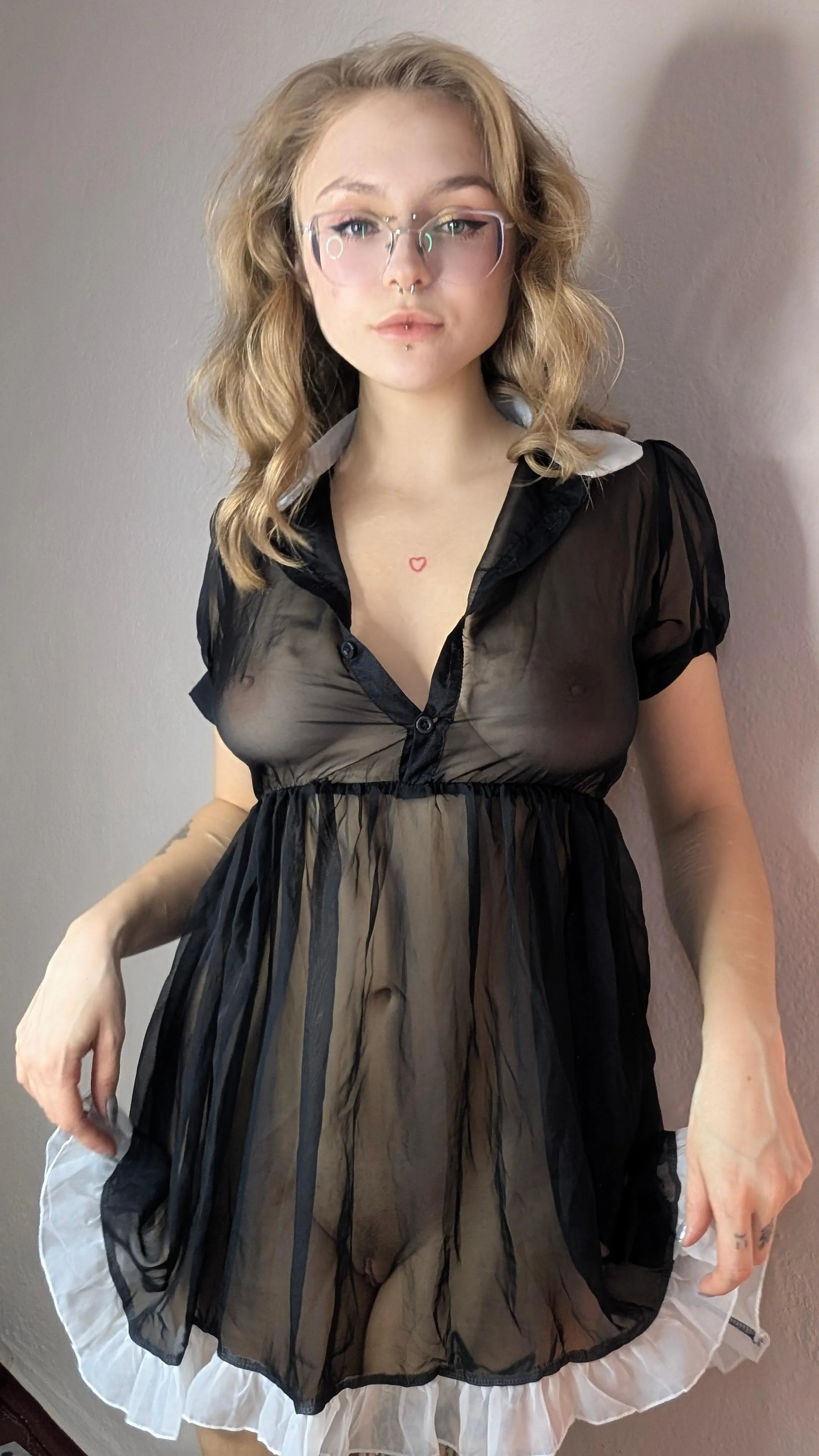 Just a home nightie, but seethru