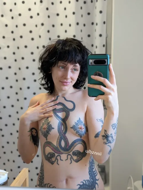 My pierced and tatted tits are begging to be sucked