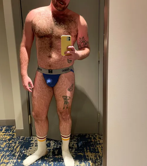 No better look than jocks and socks.