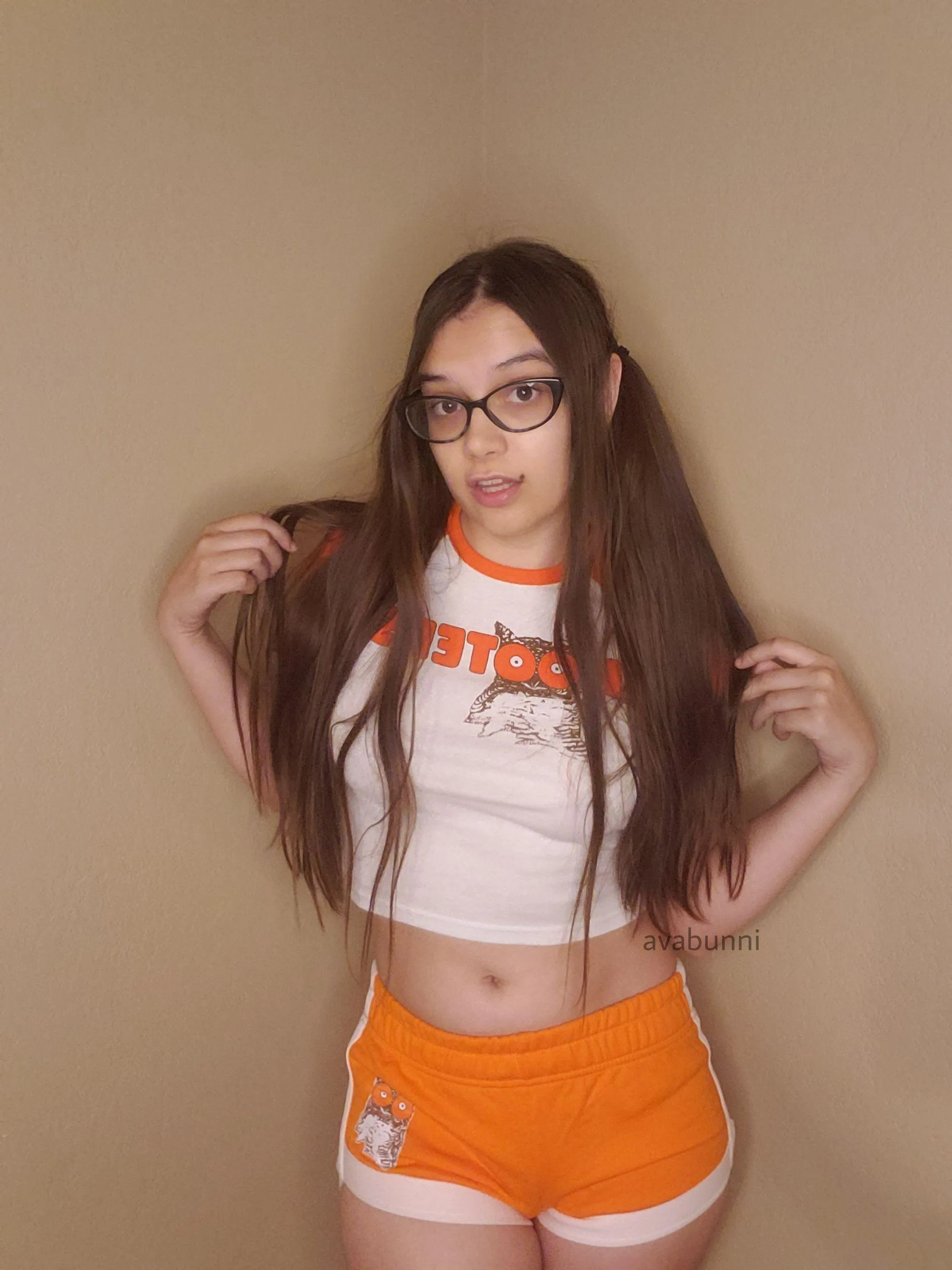 Pigtails and short shorts make me happy