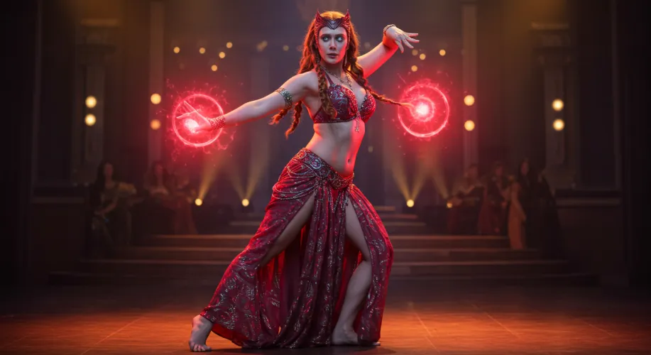 Wanda Maximoff dances for her Sultan
