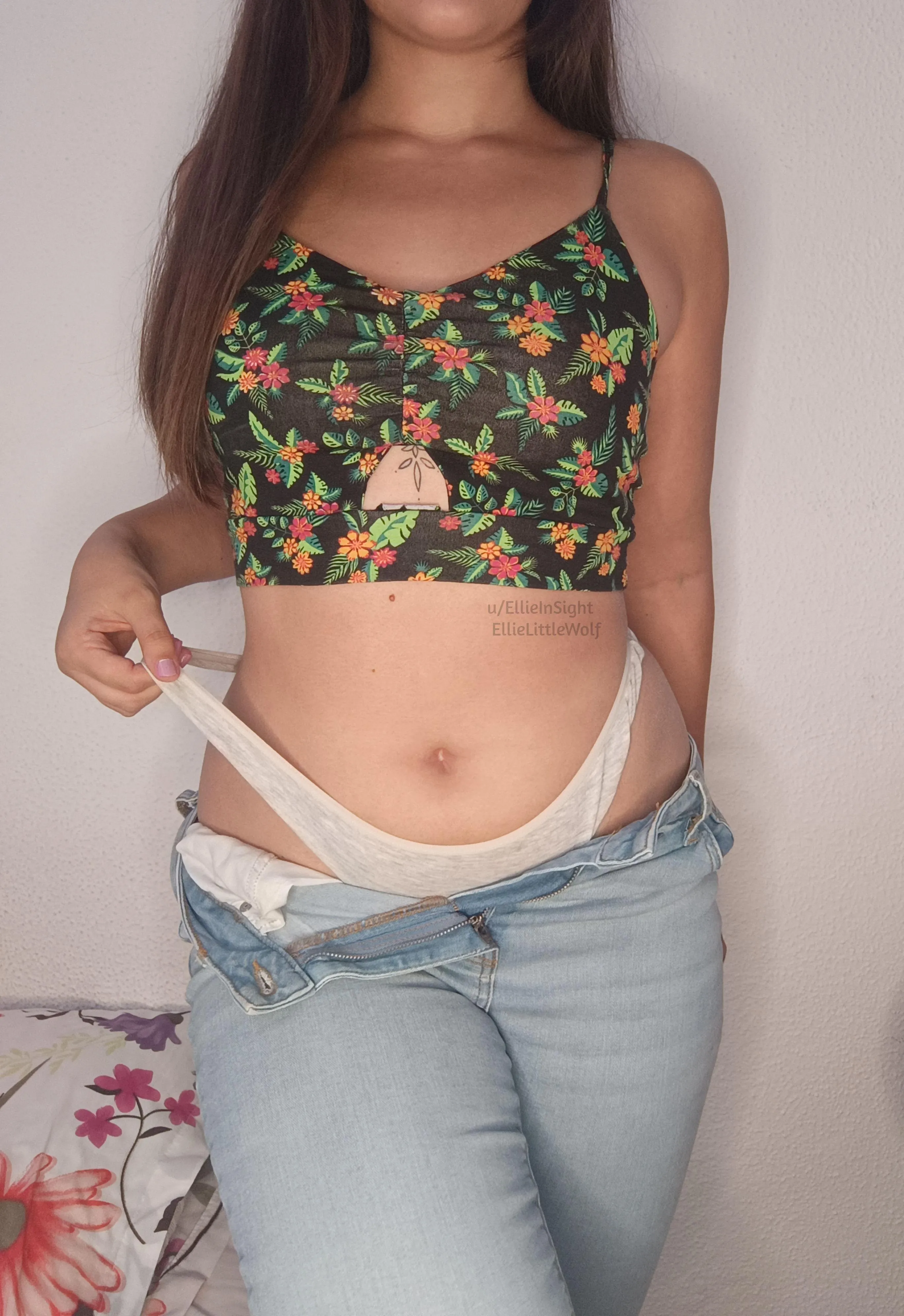 A glimpse of something soft and naughty