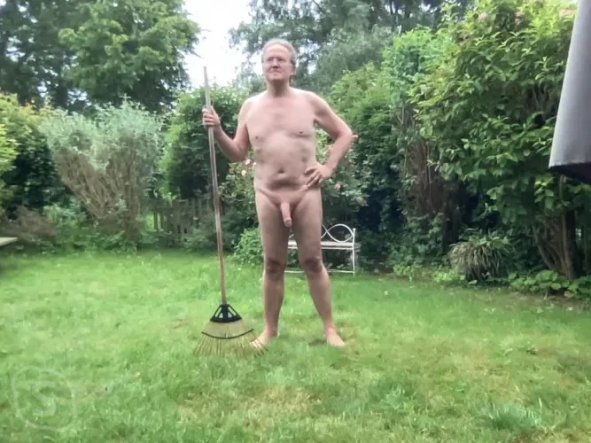 Hard At Work In The Garden.