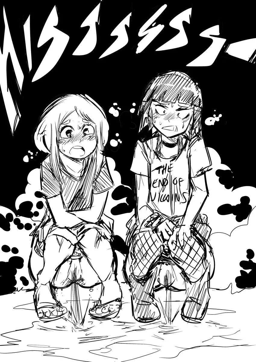 My hero academia girls peeing