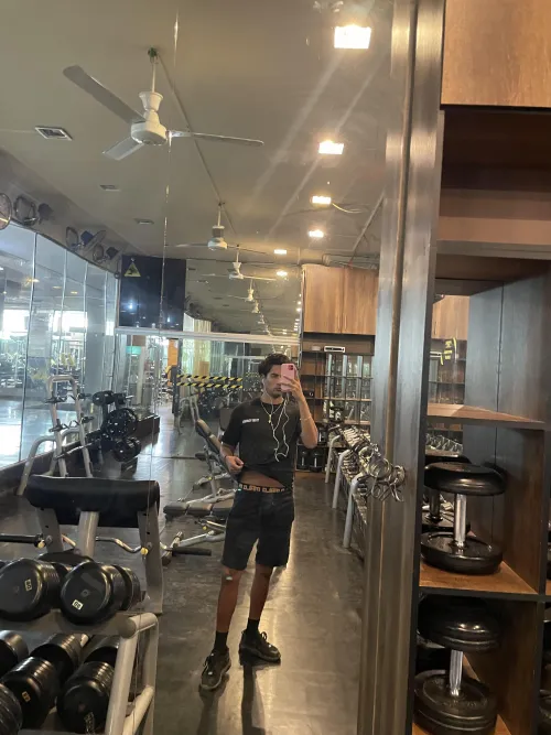 Peeking my undies at the gym