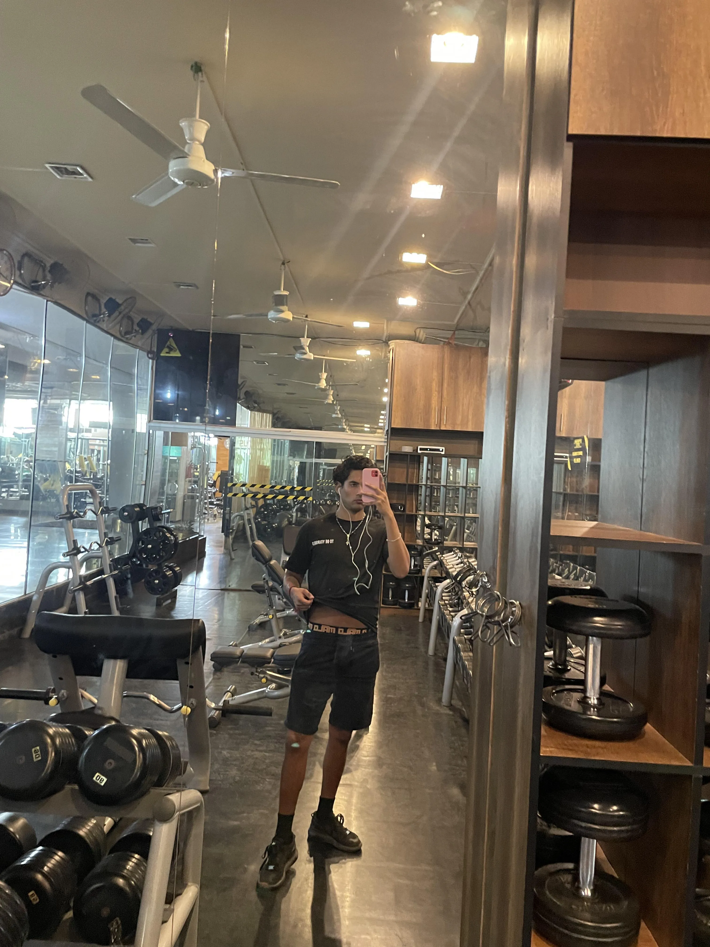 Peeking my undies at the gym