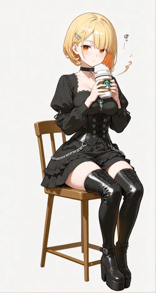 Starbucks Goth Girl