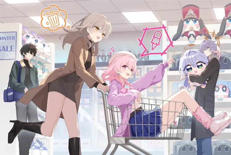 Stelle & March 7th Shopping [Honkai Star Rail]