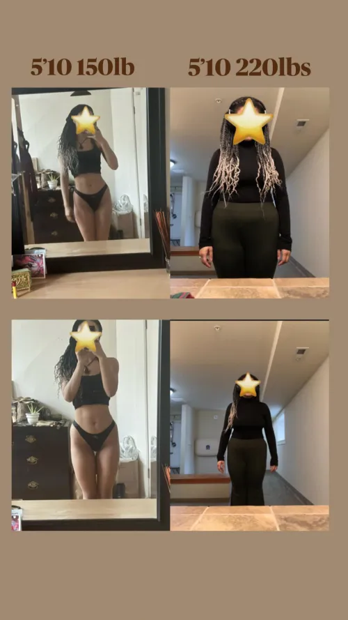 Very happy with my progress. Wanted to share :) [8 months 70lbs]