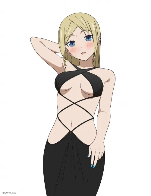 Ai Hayasaka Showing Off Her Sexy Black Dress
